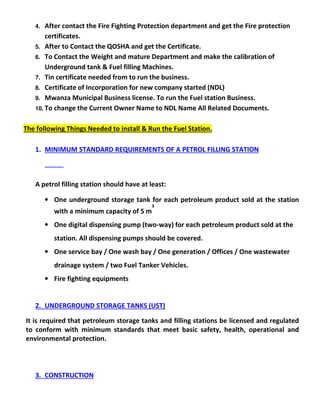 Diesel Storage Tank Refuelling Permit System.pdf NDL FUEL STATION OPERATION | PDF