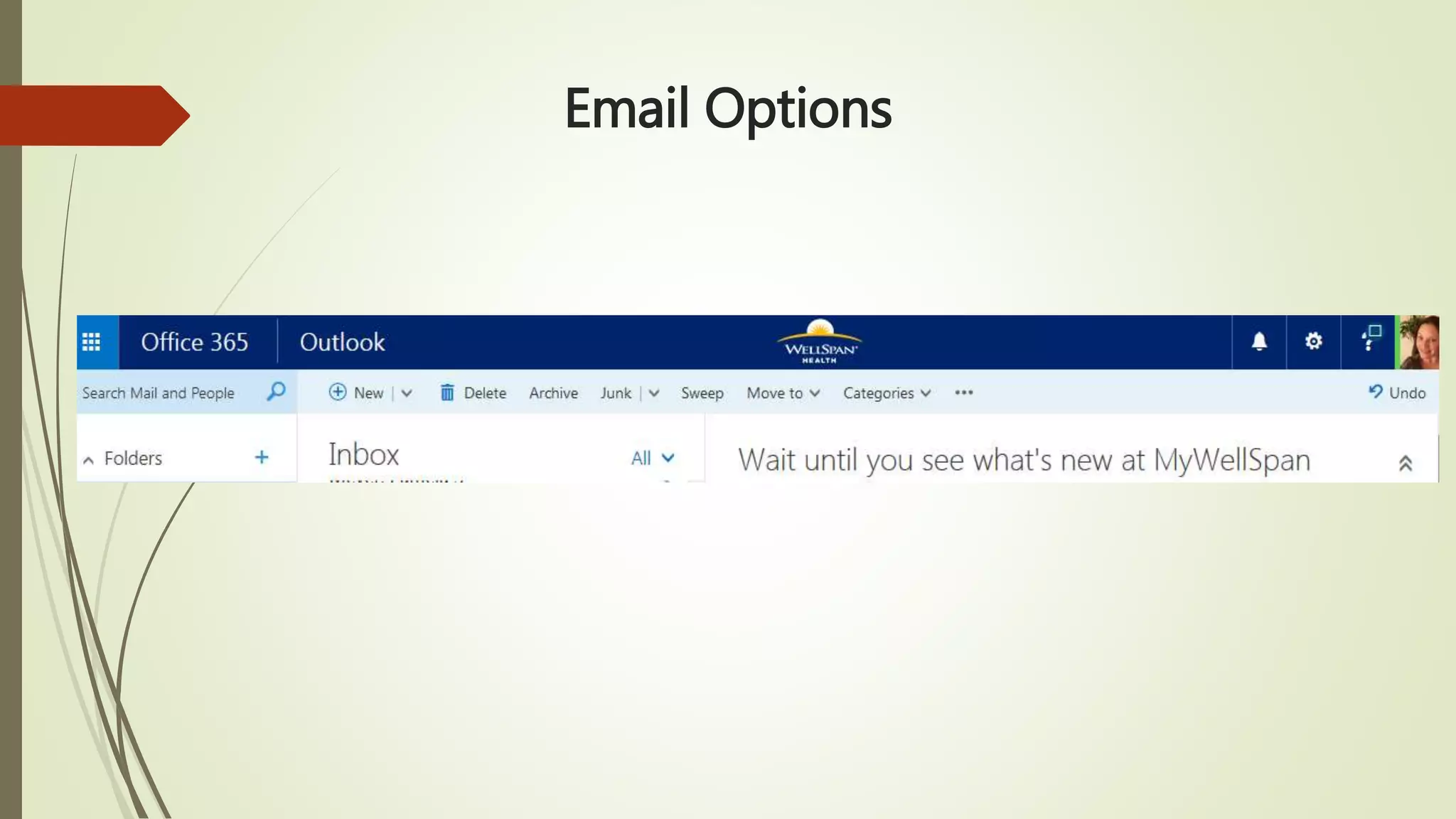 Email Options
 