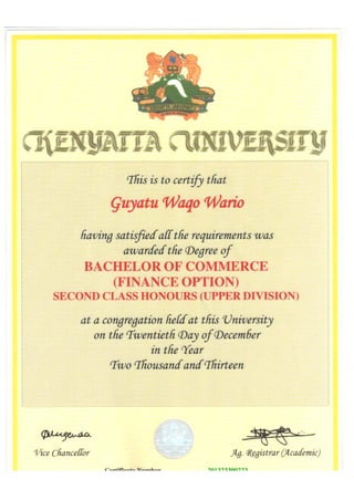 bachelor certificate