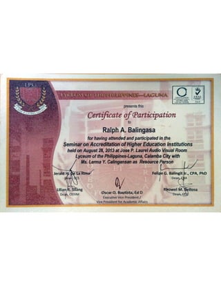 Lyceum_Certificate of Participation Accreditation