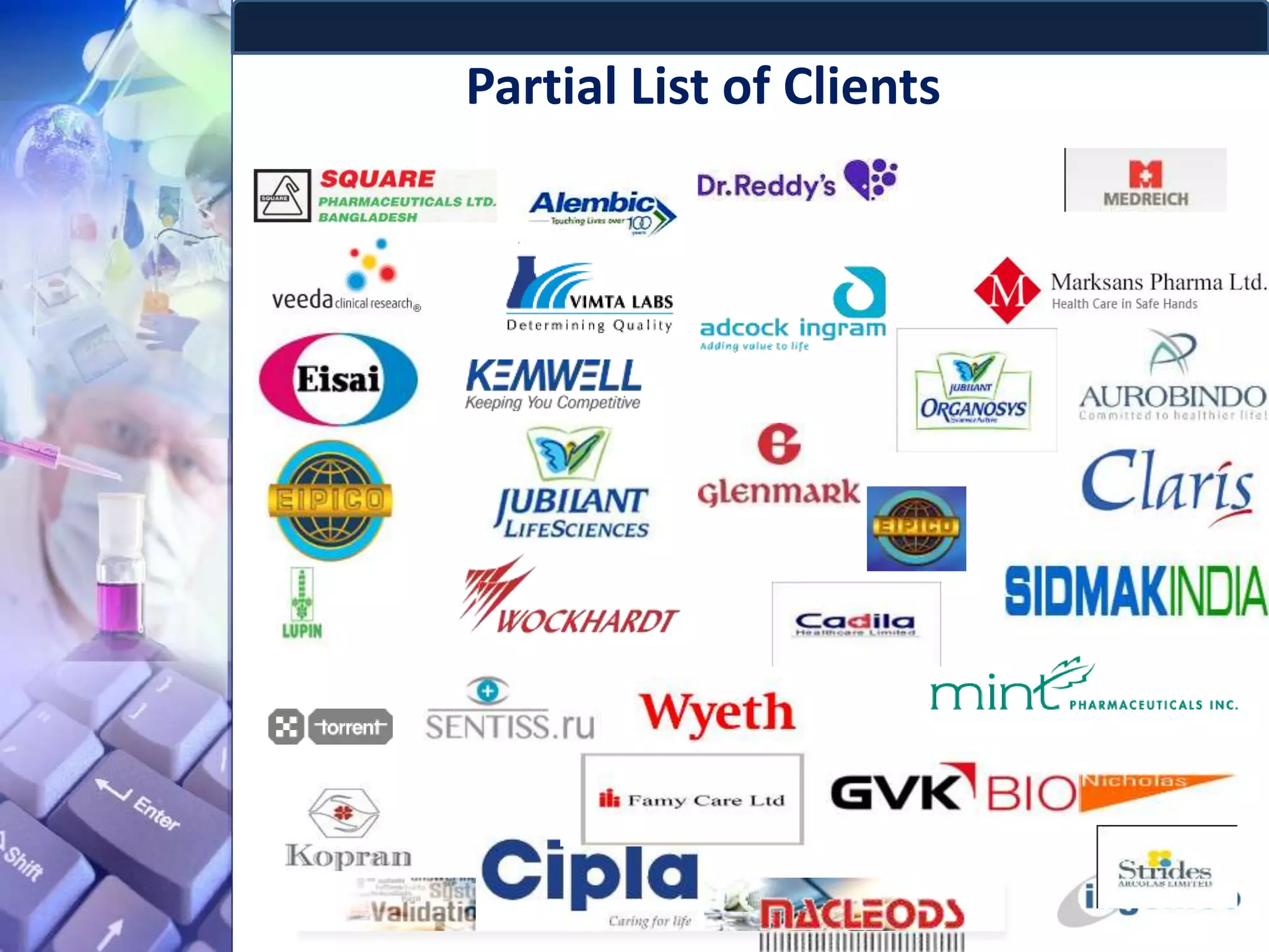 Partial List of Clients
 
