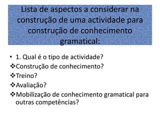 Construção de conhecimento?