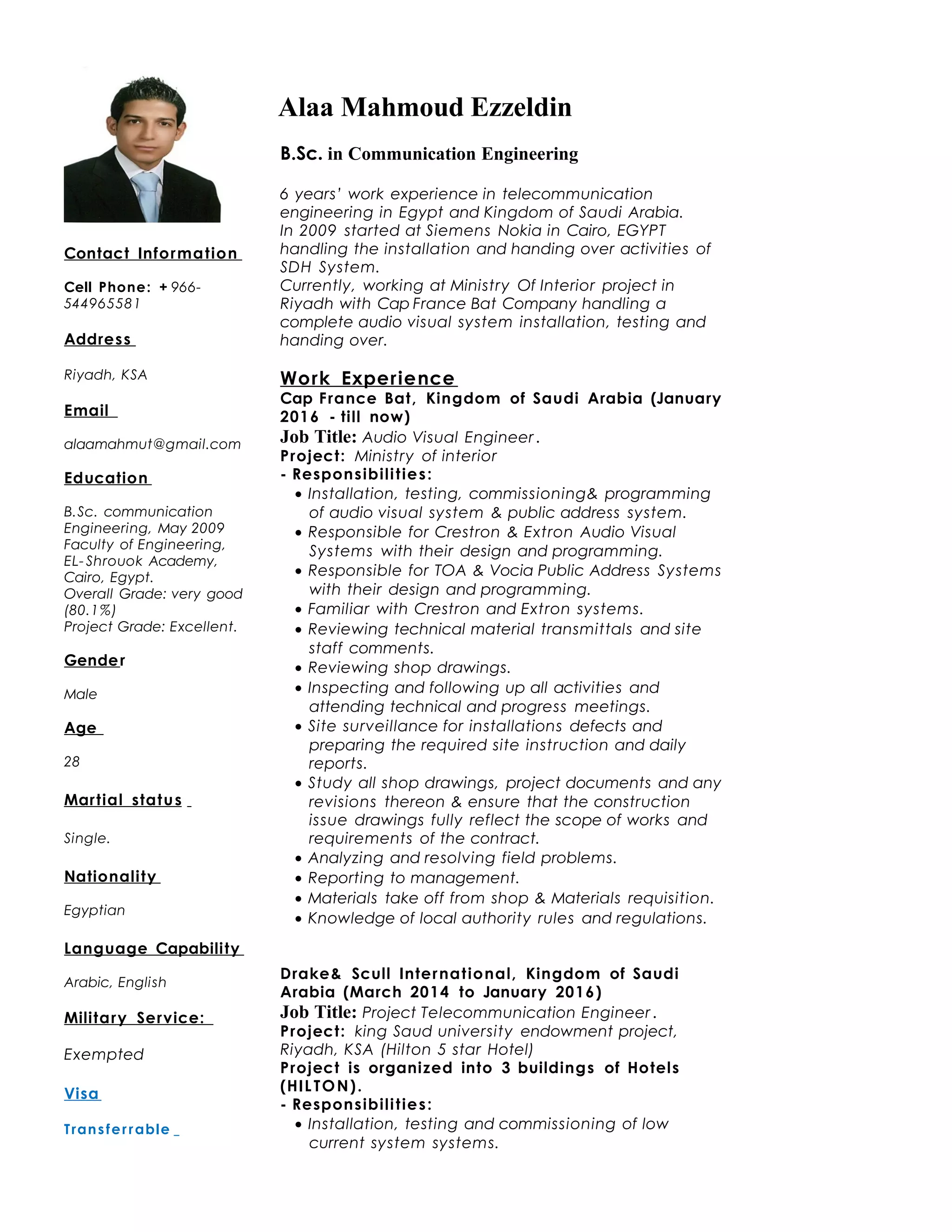 Alaa Mahmoud' CV | PDF