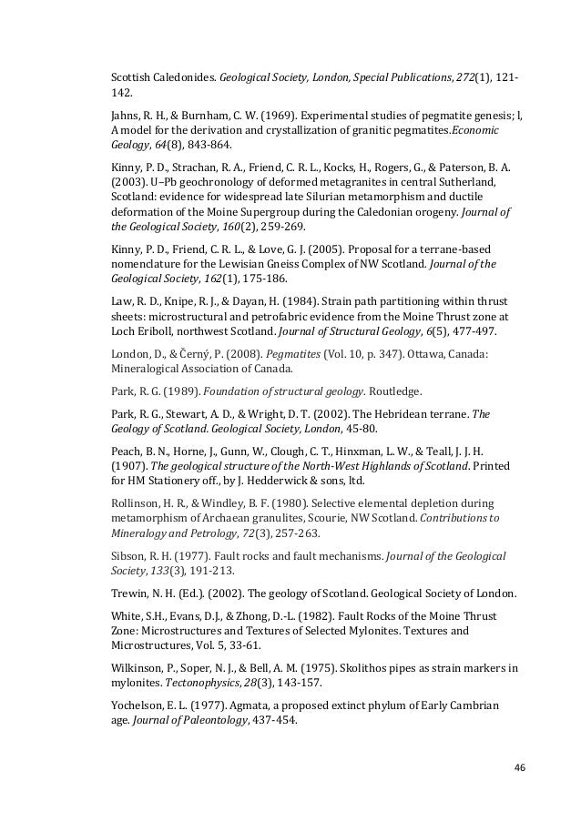 Geology dissertation example picture