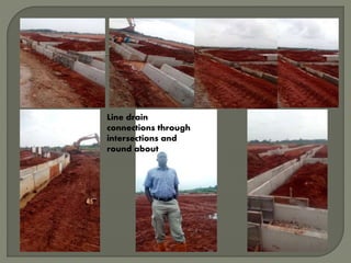 Line drain
connections through
intersections and
round about
 