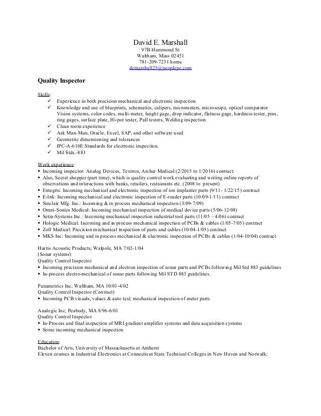 precision inspector resume barca fontanacountryinn com precision inspector resume