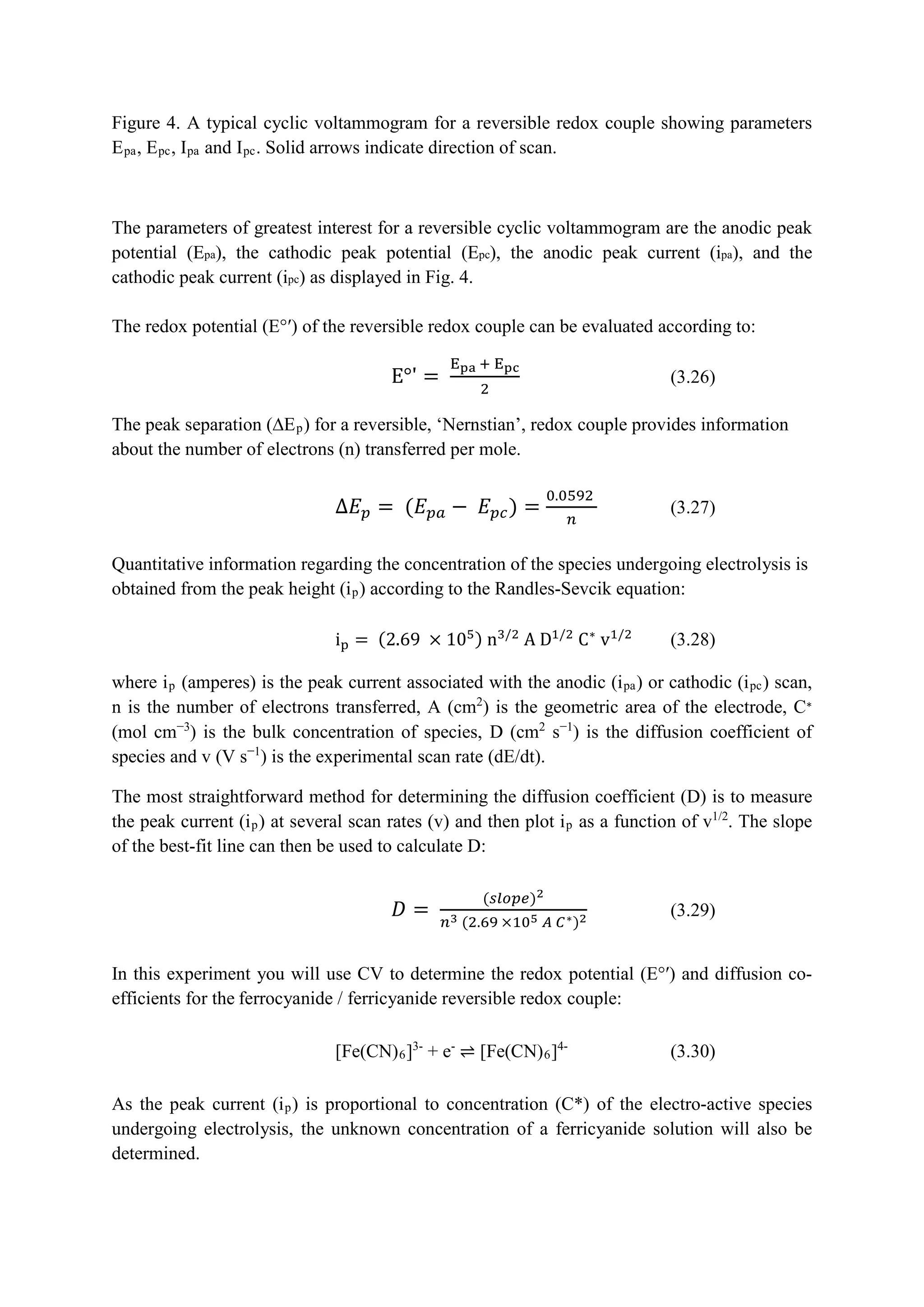 3rd Year Undergraduate Cyclic Voltammetry Practical | PDF