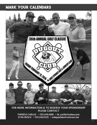 3
MARK YOUR CALENDARS
 