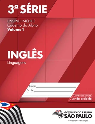 Caderno do Aluno Inglês 3 ano vol 1 2014-2017