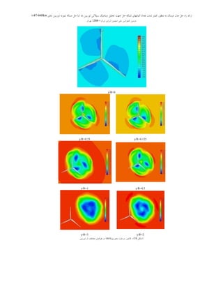 ‫ثبد‬ ‫تَرثیي‬ ‫سیبالتی‬ ‫دیٌبهیه‬ ‫تحلیل‬ ‫جْت‬ ‫حل‬ ِ‫ضجى‬ ‫الوبًْبی‬ ‫تؼذاد‬ ‫ضذى‬ ‫ووتز‬ ‫هٌظَر‬ ِ‫ث‬ ‫دیسه‬ ‫هذل‬ ‫حل‬ ُ‫را‬ ِ‫ارائ‬(‫ثبدی‬ ‫تَریجي‬ ًَِ‫ًو‬ ِ‫هسبل‬ ‫حل‬ ‫ثب‬v47-660kw)
‫ایزاى‬ ‫اًزصی‬ ‫اًجوي‬ ‫هلی‬ ‫وٌفزاًس‬ ‫دٍهیي‬–1394‫تْزاى‬
y/R=0
y/R=0.125y/R=0.25
y/R=0.5y/R=1
y/R=2y/R=3
(‫ؿىل‬16-)‫هحَسی‬ ‫ػشػت‬ ‫وبًتَس‬(m/s)‫تَسثیي‬ ‫اص‬ ‫هختلف‬ ‫فَاصل‬ ‫دس‬
 