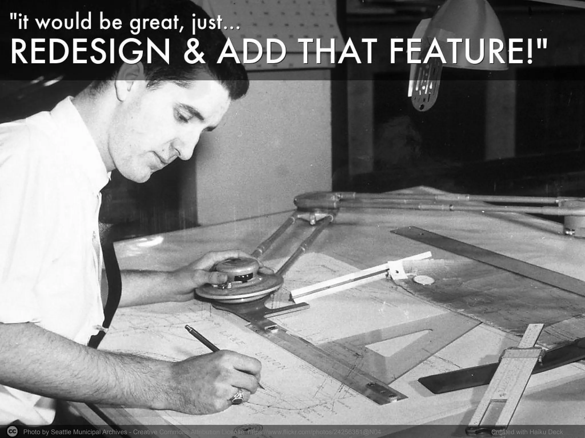 Photo by Seattle Municipal Archives - Creative Commons Attribution License https://www.flickr.com/photos/24256351@N04 Created with Haiku Deck
 