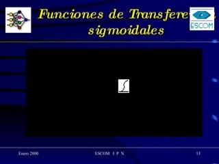 Funciones de Transferencia sigmoidales 