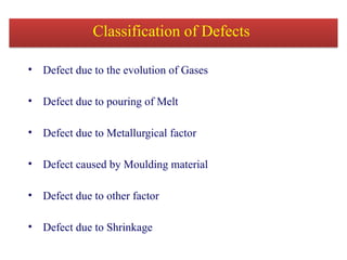 Casting Defects in Sand Casting (short explanation) | PPTX