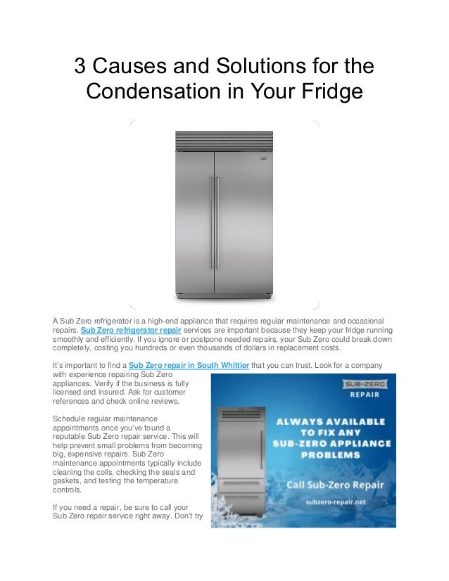 3 Causes and Solutions for the Condensation in Your Fridge.pdf