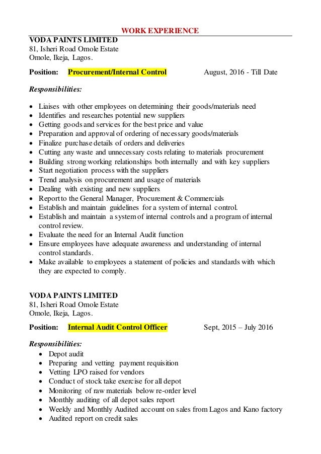 Mogaji Olanike Cv