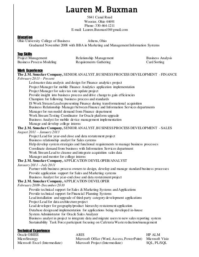 information architect resume