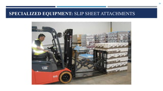 34
SPECIALIZED EQUIPMENT: SLIP SHEET ATTACHMENTS
 