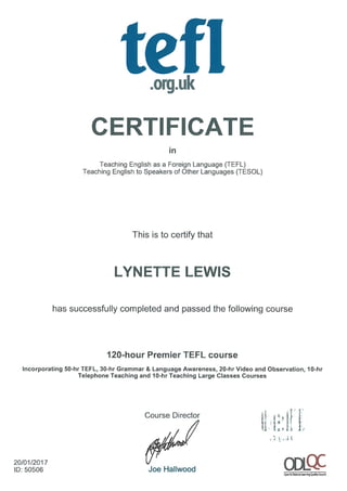 TEFL TESOL Certificate | PDF