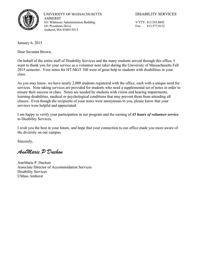 Community Service Letter Pdf Free Download