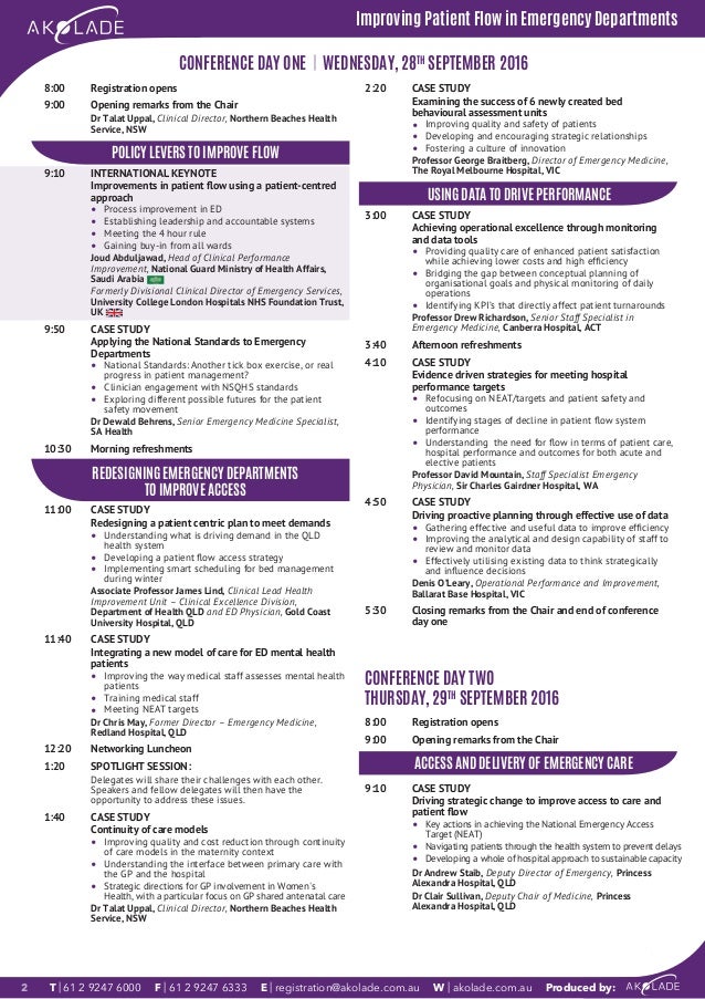 Data Is Key To Improving Outcomes For >> HCR10 Improving Patient Flow in Emergency Departments Data Is Key To Improving Outcomes For >> HCR10 Improving Patient Flow in Emergency Departments