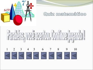 QUIZ DE MATEMÁTICA - 01 - DIVERSAS HABILIDADES - 2º ANO E 3º ANO