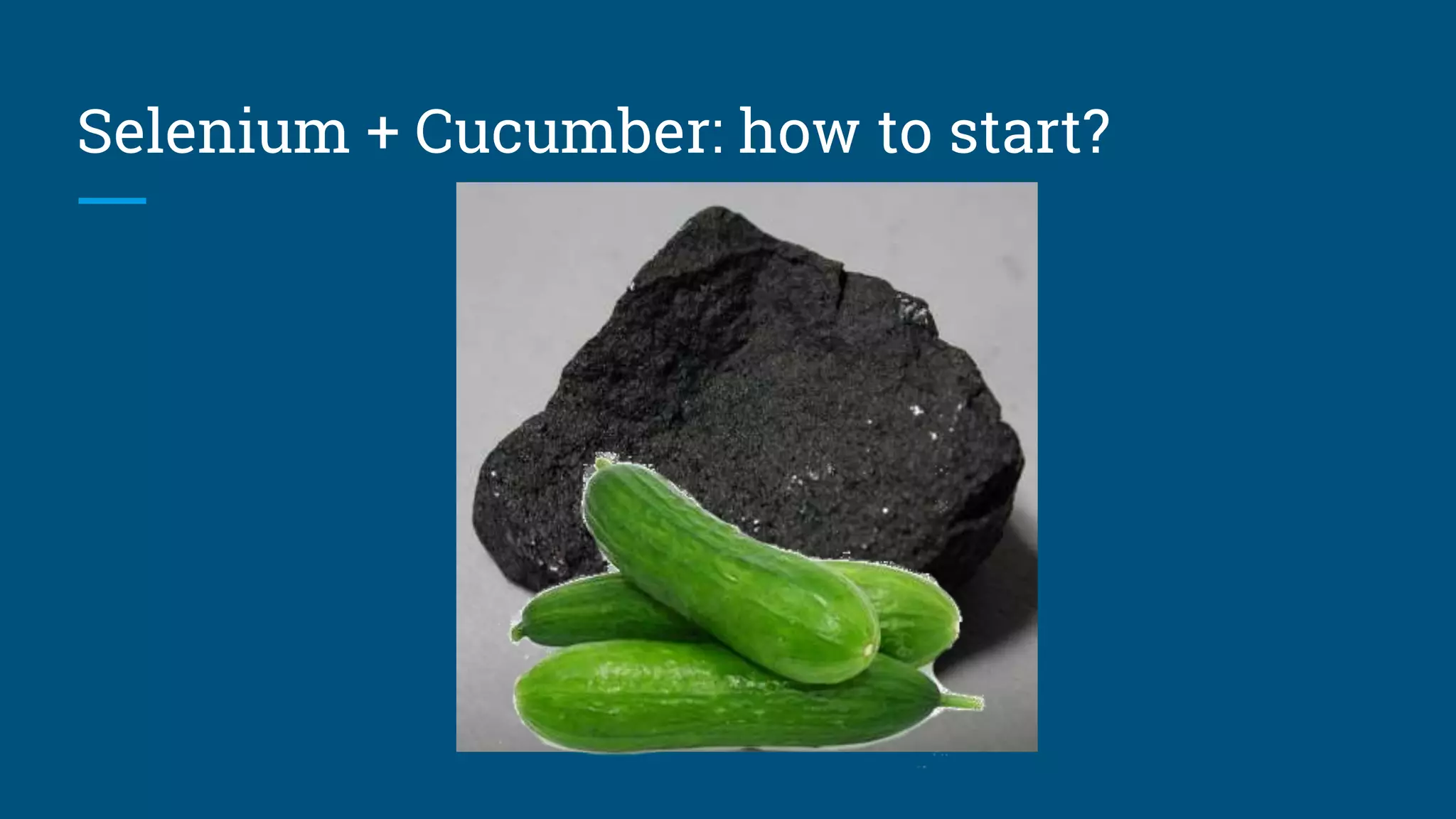 Selenium + Cucumber: how to start?
 