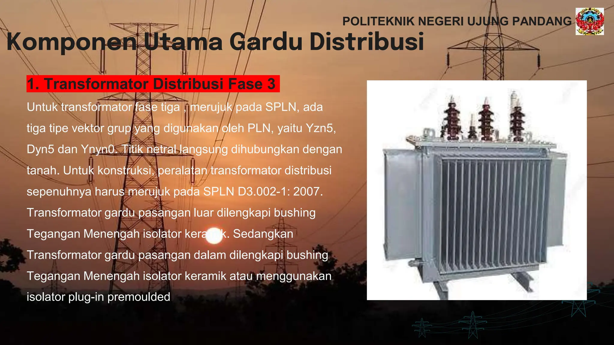 GARDU DISTRIBUSI SISTEM TENAGA LISTRIK 20 kv/380 V/220V | PPTX