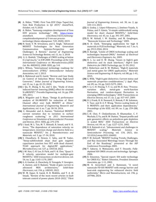 3 مهم Challenges and Prospects of Nanoscale MOSFET Scaling A Review.pdf