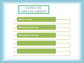 Basic Group

Secondary Group

Out and In Group




                   7
 