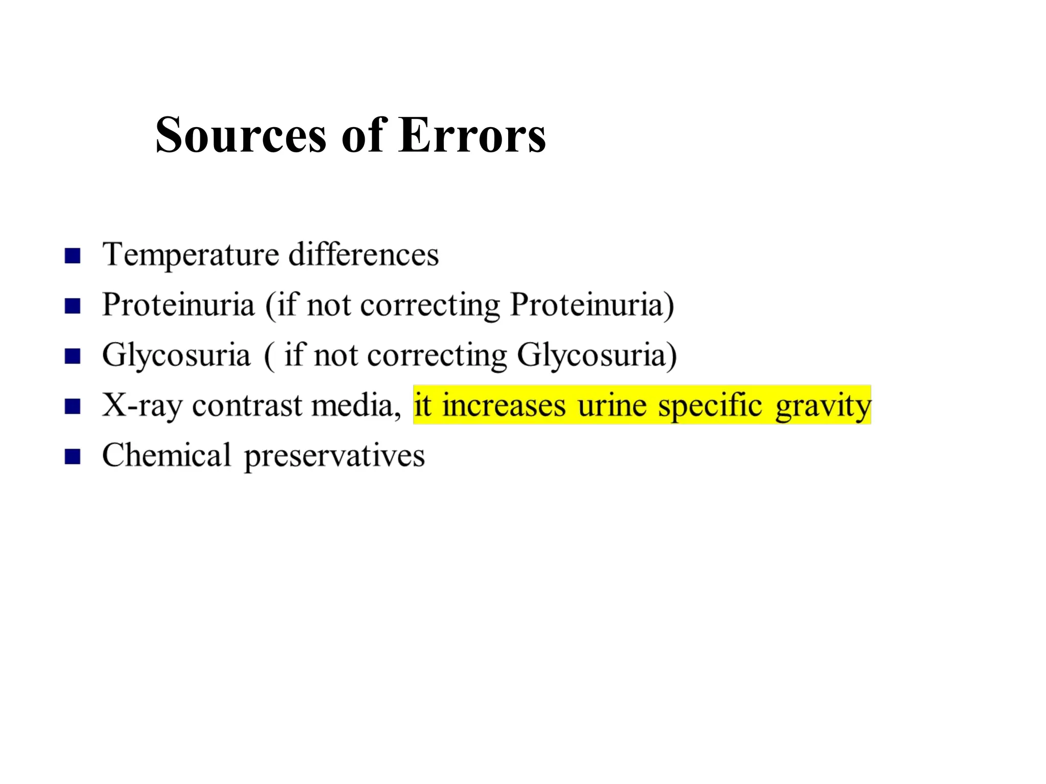 Sources of Errors
 