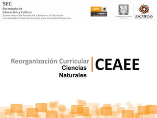Reorganización Curricular
                Ciencias
               Naturales
                            CEAEE
 