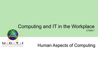 human aspects of computing | PPT