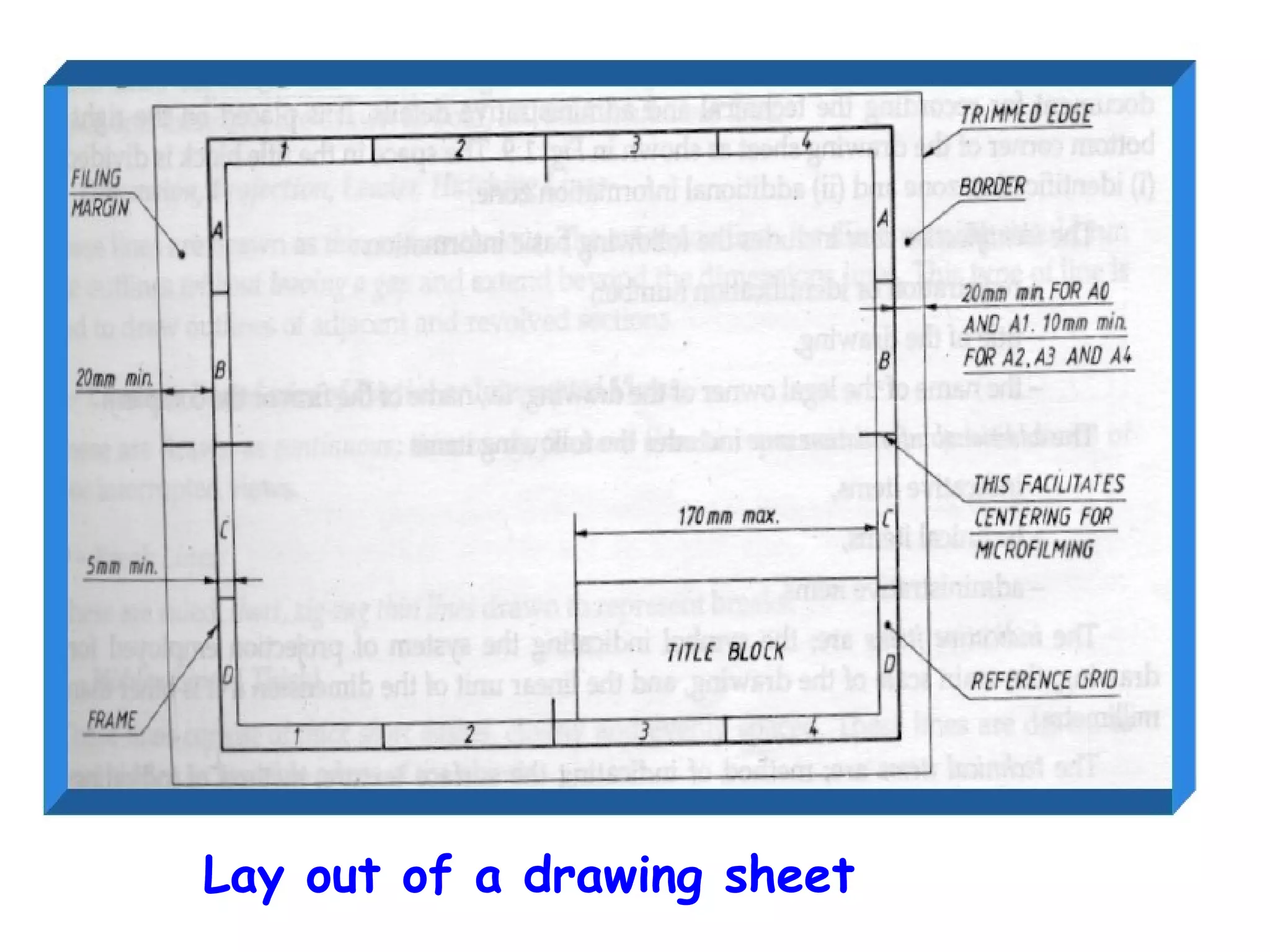 Lay out of a drawing sheet

 