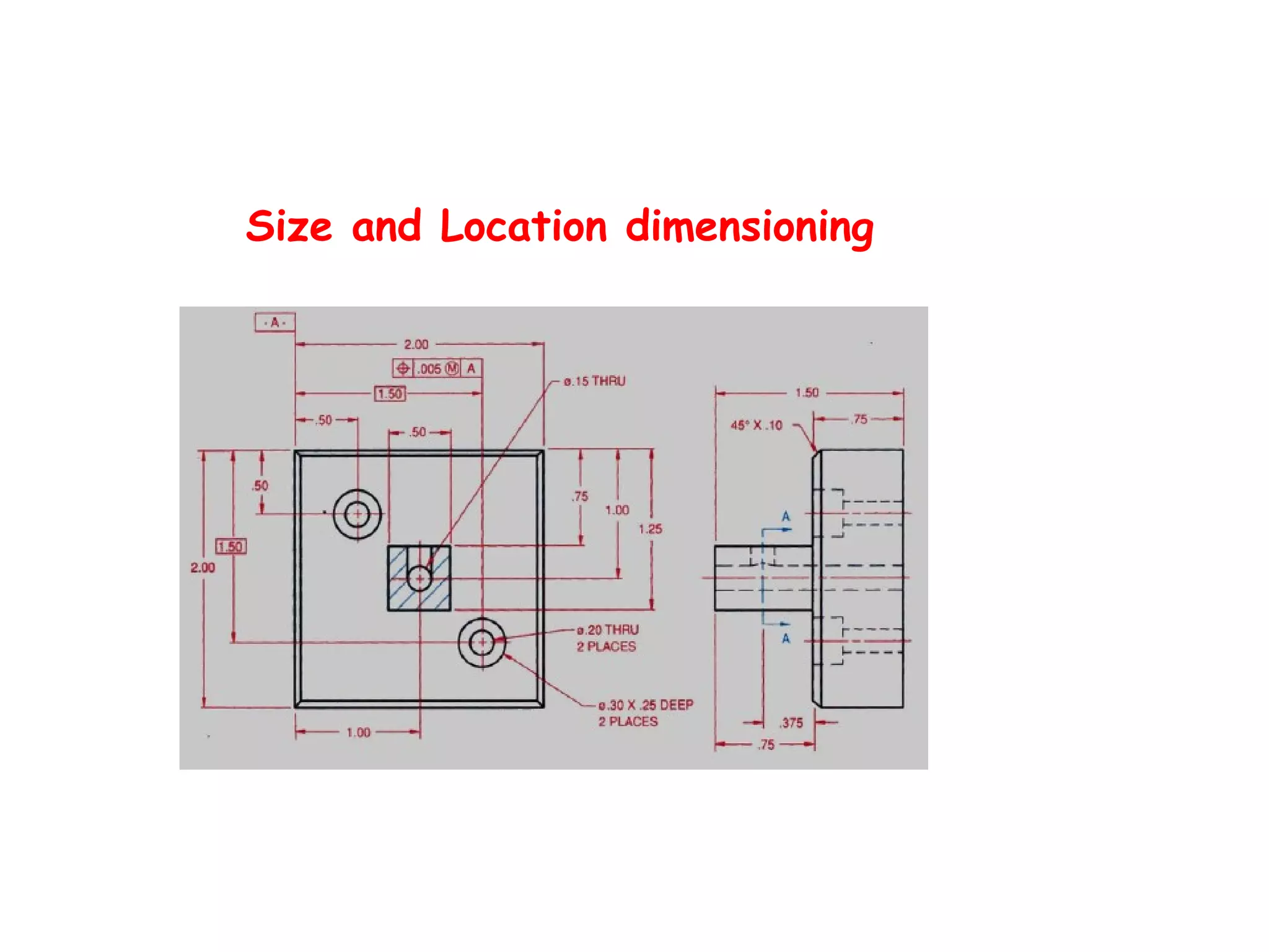Size and Location dimensioning

 