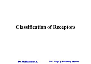 3 classification of receptors