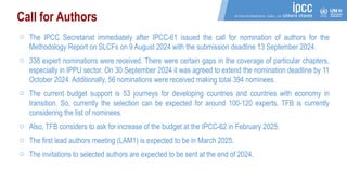 IPCC TFI work on Methodology Report on Short-lived Climate Forcers ...