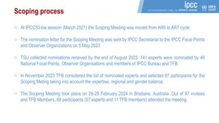 IPCC TFI work on Methodology Report on Short-lived Climate Forcers ...