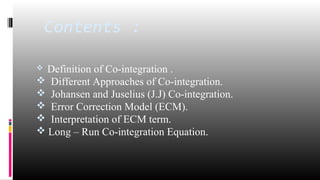 Co-integration | PPT