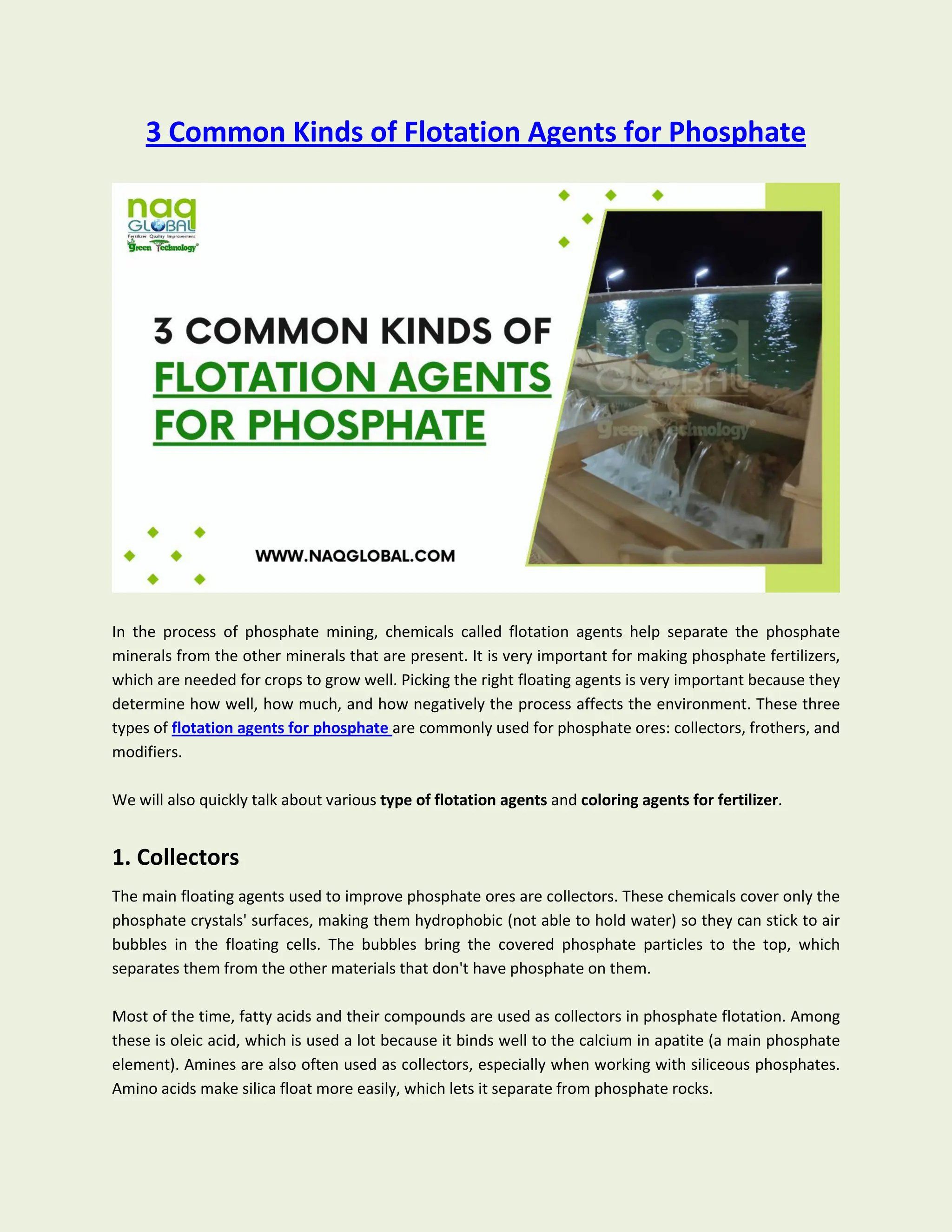 3 common kinds of flotation agents for phosphate.pdf