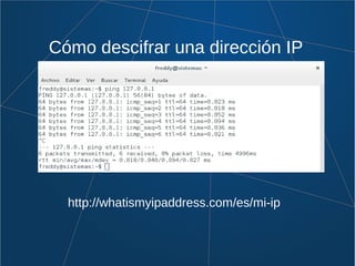 Cómo descifrar una dirección IP
http://whatismyipaddress.com/es/mi-ip
 