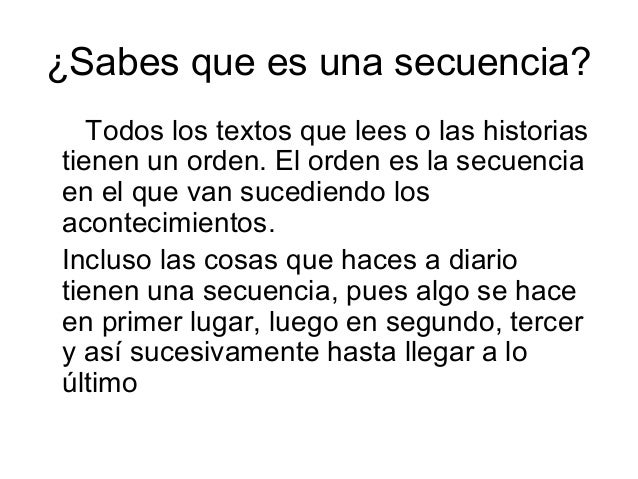 3 comprender la secuencia