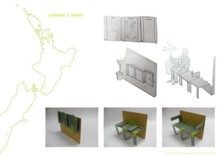 concept 1: bench




                   Design Studio 3 // 3rd Semester // „Cultural Learning“ // Michael Buhr, Christian Riedwyl // 25.03.08
 