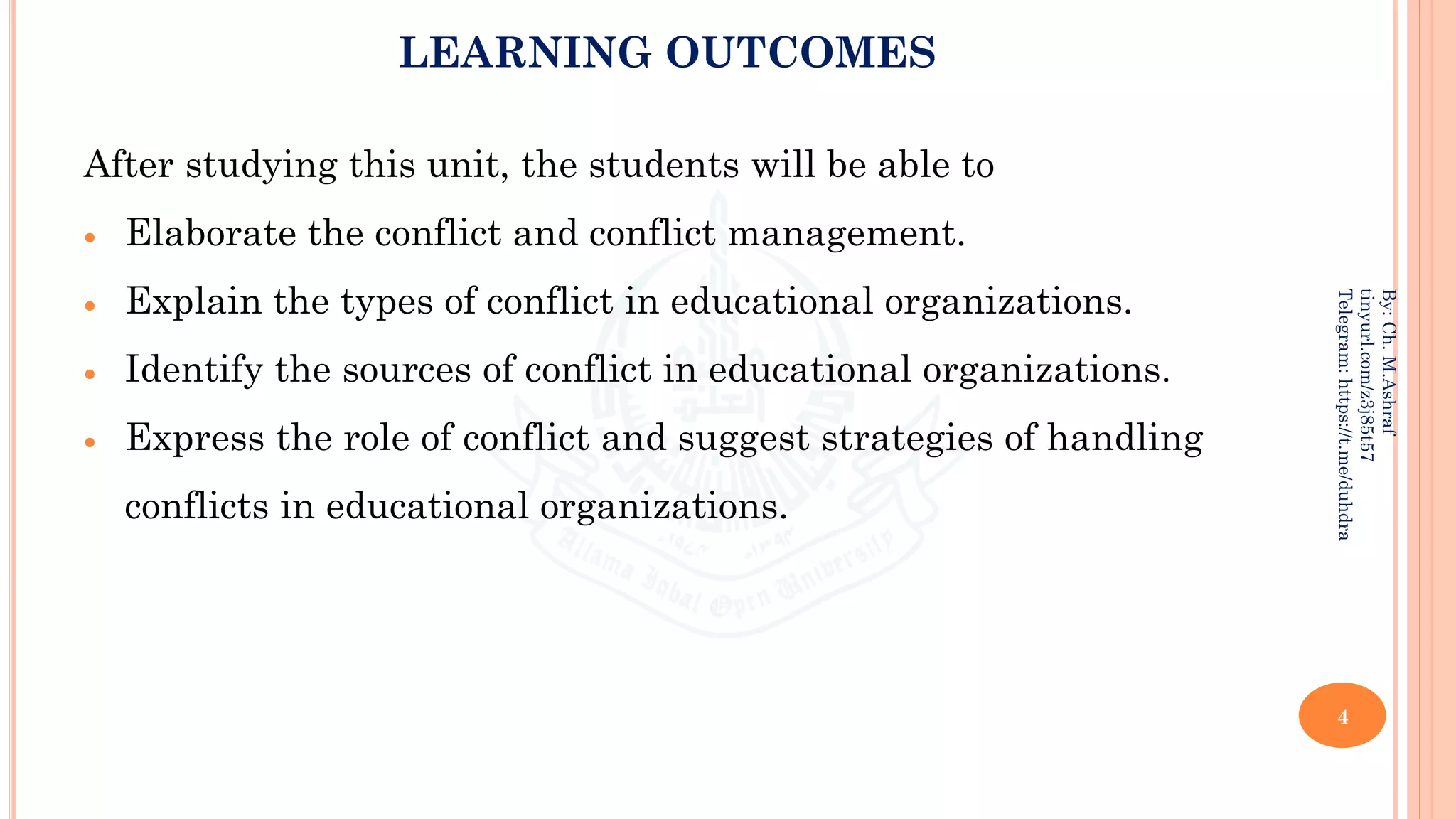 Conflict Management in Educational Organizations | PDF