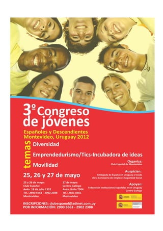 3º Congreso de Jóvenes des cendientes Españoles Uruguay 2012