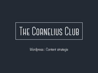 Wordpress : Content strategie
 