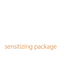 sensitizing package
 