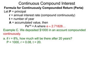 63 continuous compound interest | PPTX