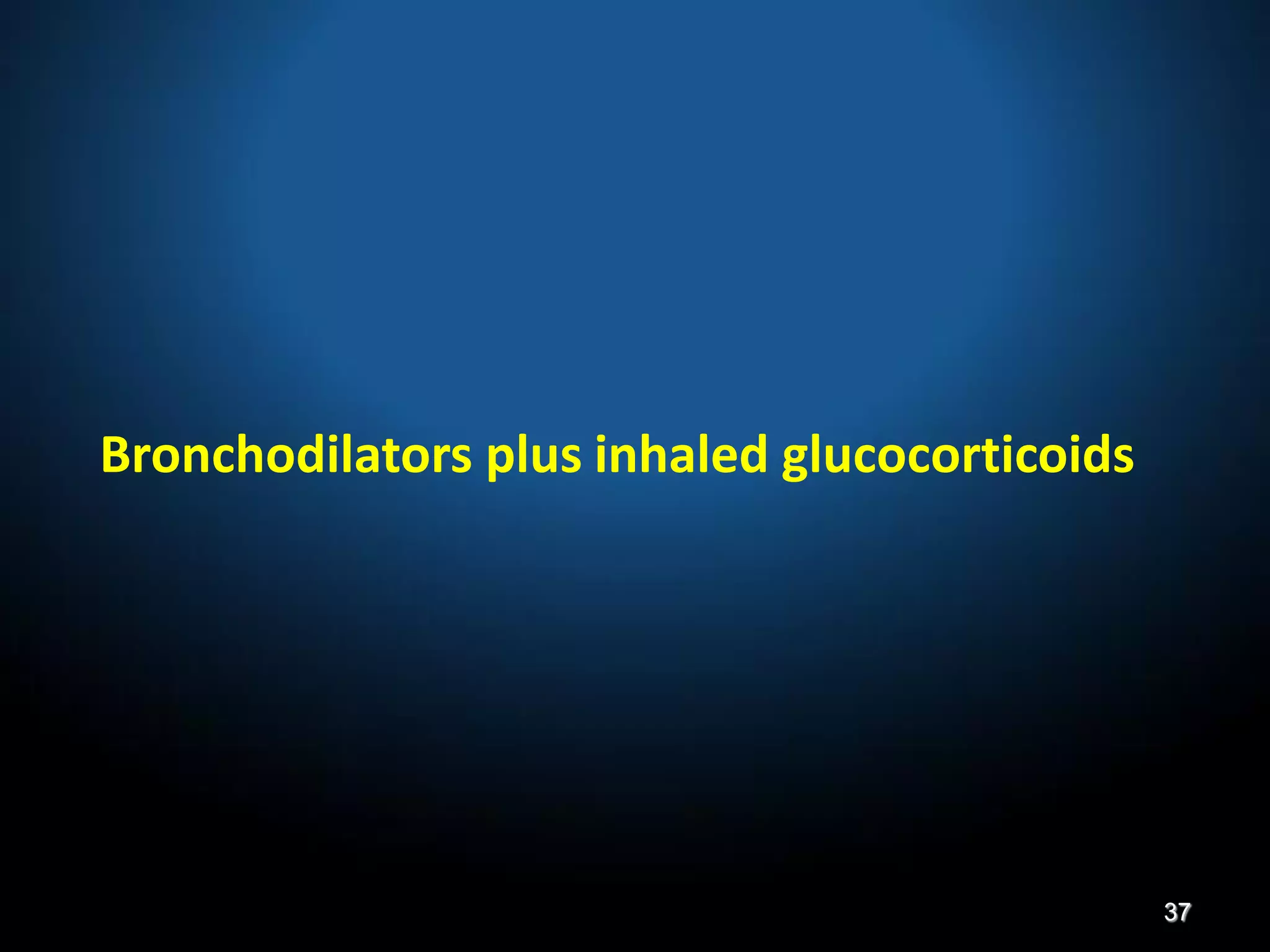 Bronchodilators plus inhaled glucocorticoids
37
 