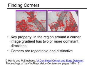 Corners, Blobs and Descriptors in Computer Vision | PDF