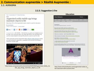 66
http://www.computerworld.com/s/article/9235538/Augmented_reality_mo
bile_app_brings_inanimate_objects_to_life
2. Commun...